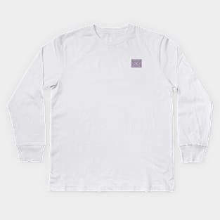 Purple Rectangle Kids Long Sleeve T-Shirt